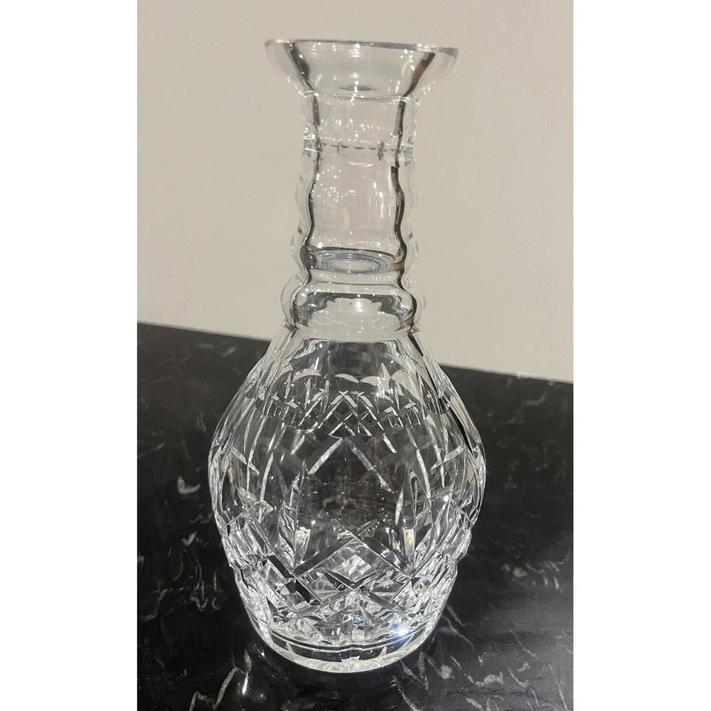 Vintage Waterford Clear Crystal WAT7 Pattern Decanter and Glasses Set